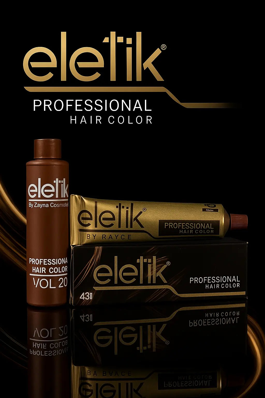 Eletik Professional Hair Color – Long-Lasting, Salon-Quality Hair Dye | Vol 20, Ash Shade 7.1